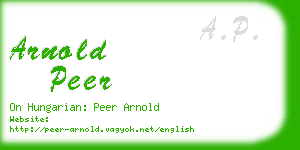 arnold peer business card